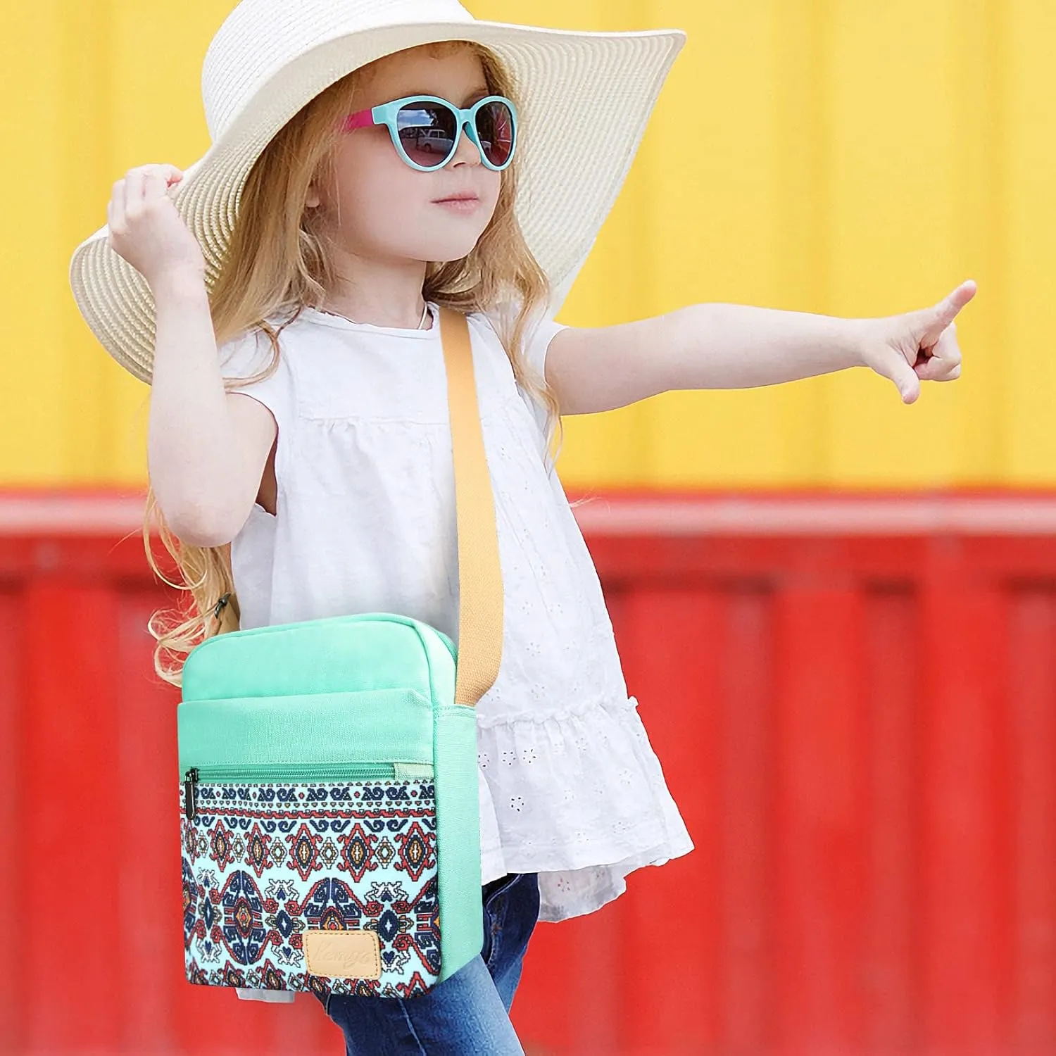 Kemy's Small Canvas Crossbody Bag for Teen Girls, Lightweight Messenger Shoulder Bags Cross Body Purse for Girls and Women
