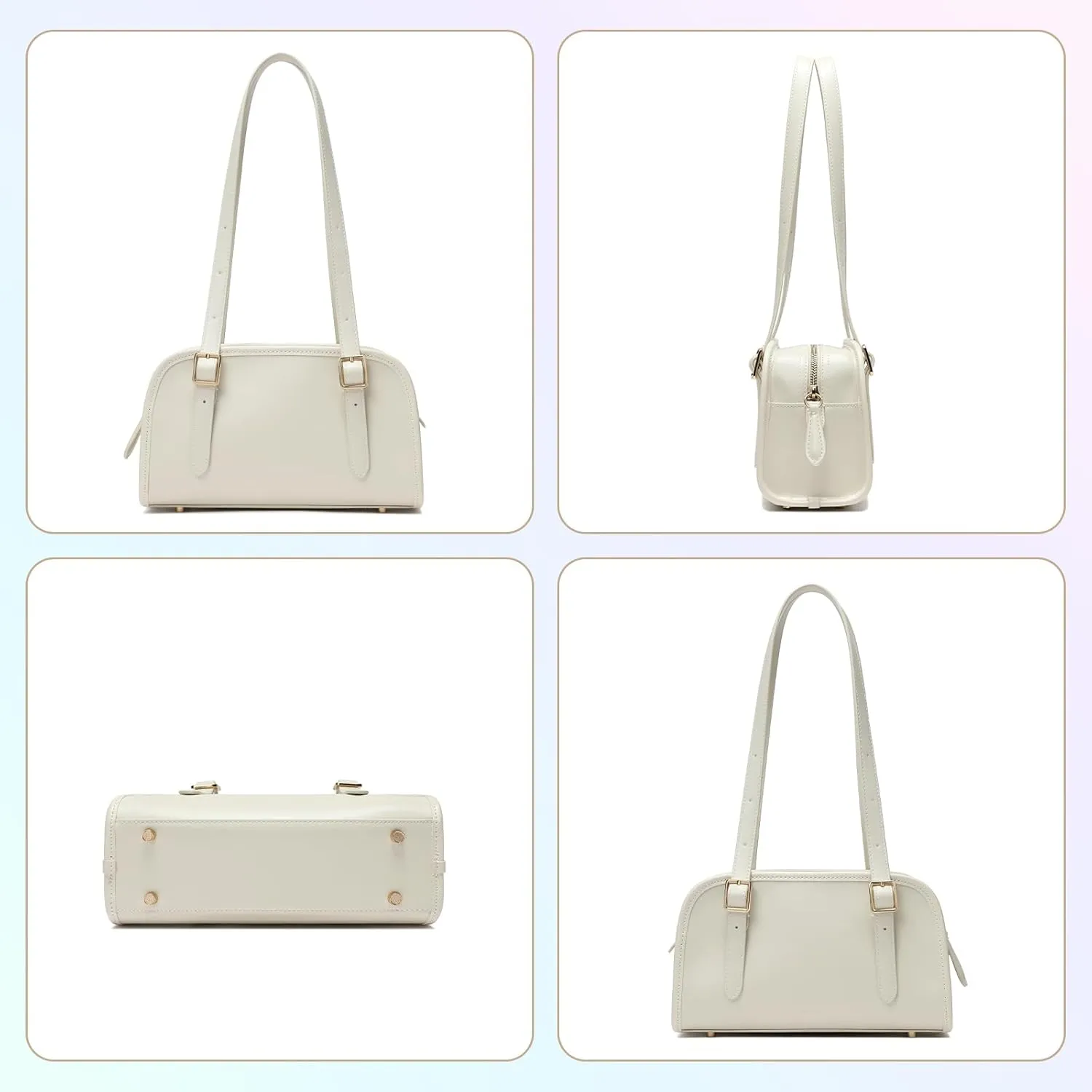 Keyli Fashion Shoulder Bags Purses for Women Vegan Leather Zipper Closure Hobo Handbags Clutch with Adjustable Strap