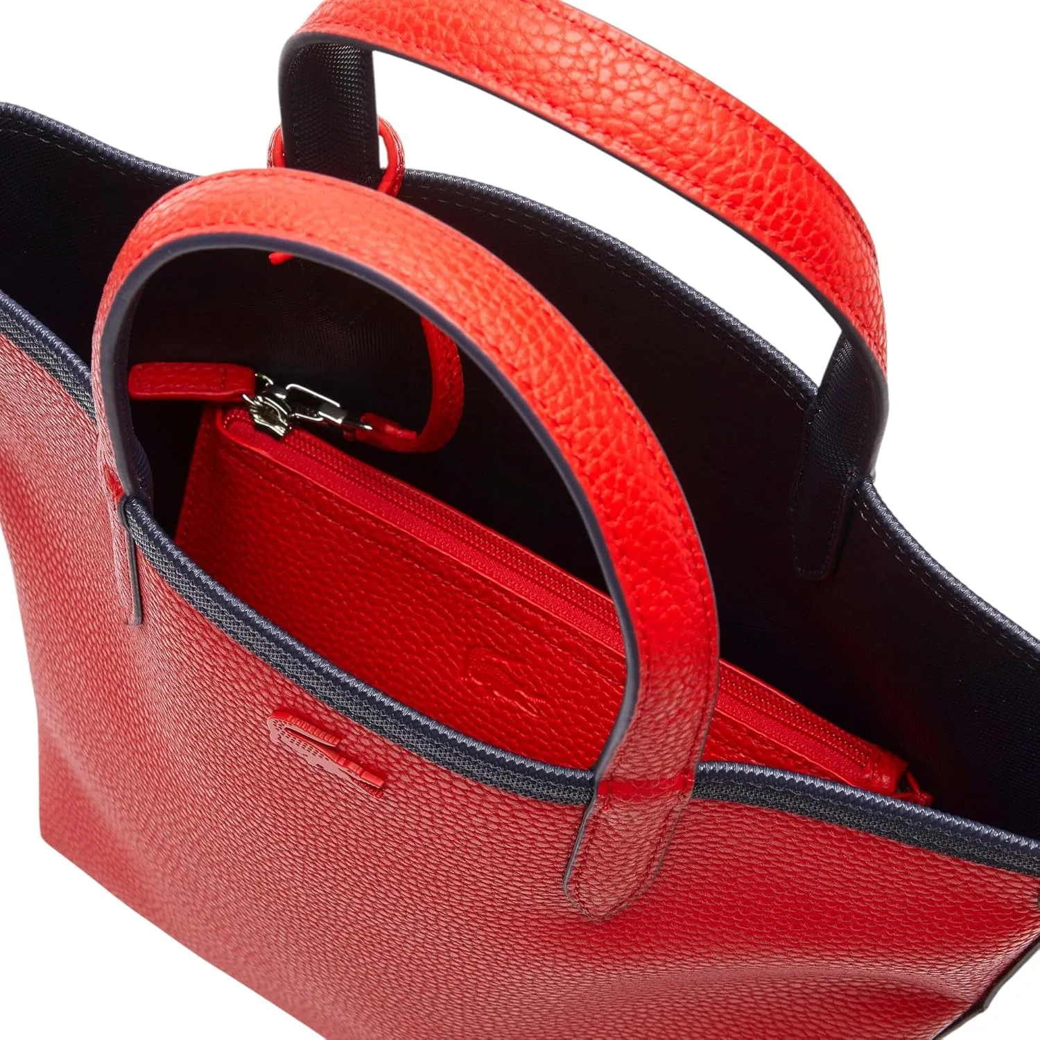 Lacoste Anna Reversible Coated Canvas Tote Bag and Detachable Pouch