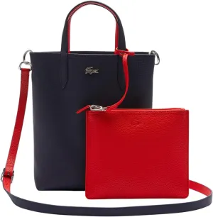 Lacoste Anna Reversible Coated Canvas Tote Bag and Detachable Pouch