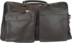 Latico Leathers Prime Time Duffel Bag with Adjustable/Removable Strap, Full-Grain Leather