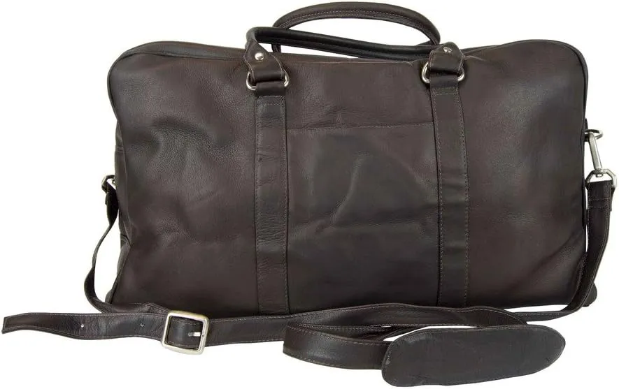 Latico Leathers Prime Time Duffel Bag with Adjustable/Removable Strap, Full-Grain Leather