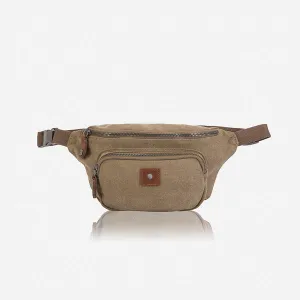 LEATHER CASUAL WAIST BAG, KHAKI | JEKYLL AND HIDE UK