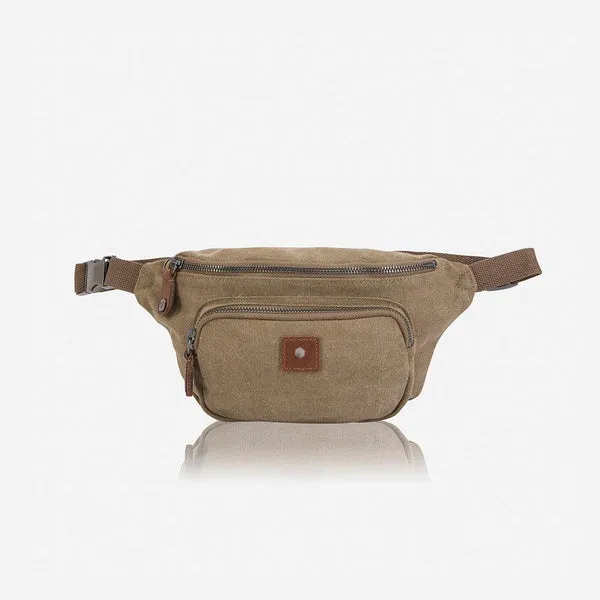LEATHER CASUAL WAIST BAG, KHAKI | JEKYLL AND HIDE UK
