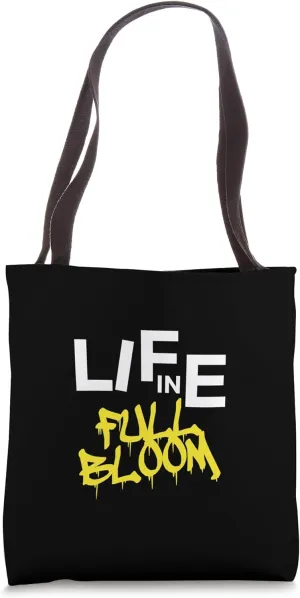 Life - Bold Urban Graffiti Aesthetic Backprint Tote Bag