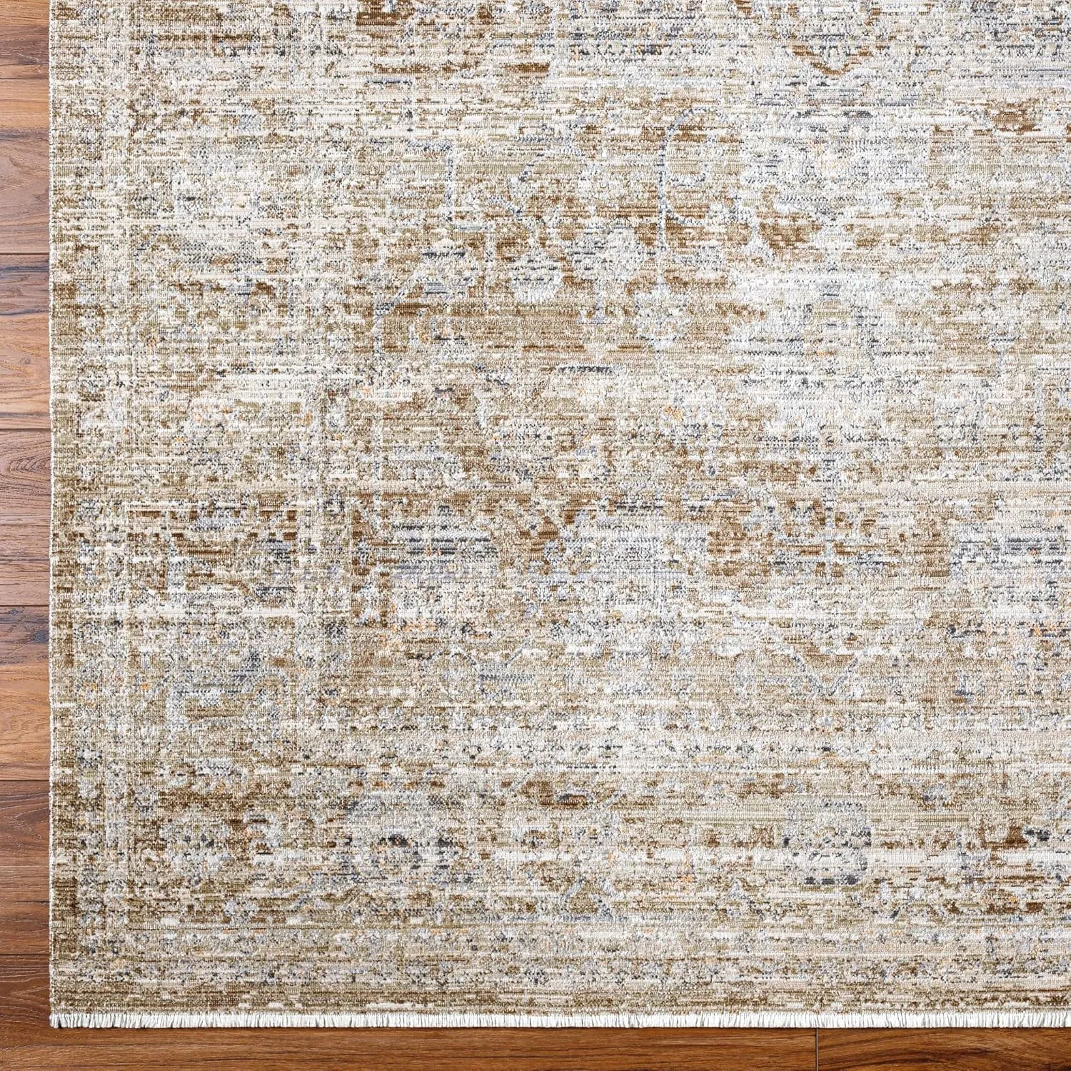 Livabliss x Becki Owens Margaret Washable Outdoor Runner Area Rug, 2'7" x 7'3", Taupe/Brown