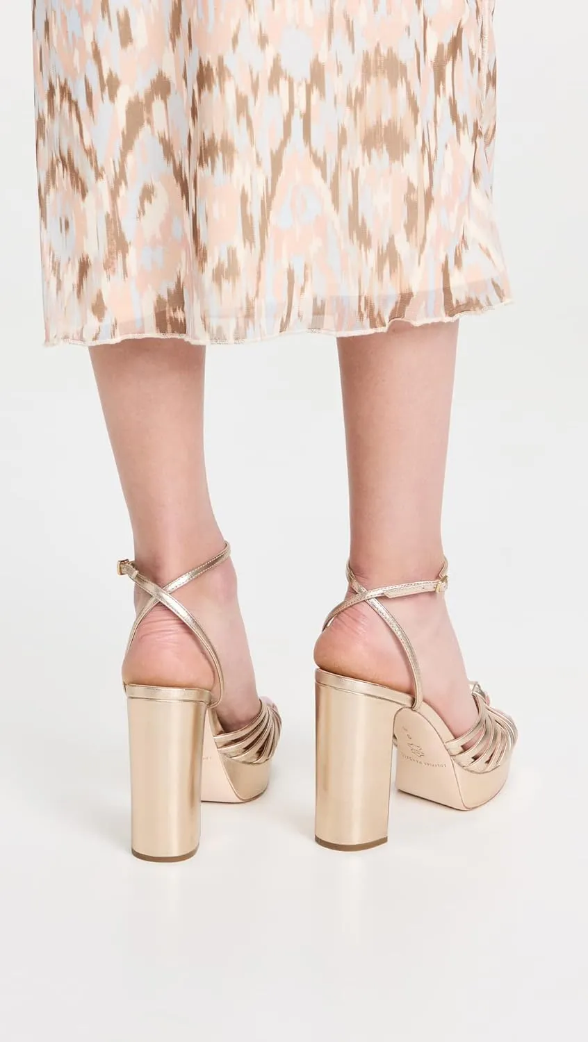 Loeffler Randall Women's Rivka Leather Knot Platform Sandals