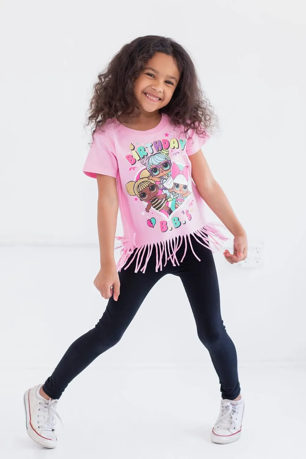L.O.L. Surprise! Diva Bon Bon Queen Bee Neon QT Birthday Girls T-Shirt Little Kid to Big Kid