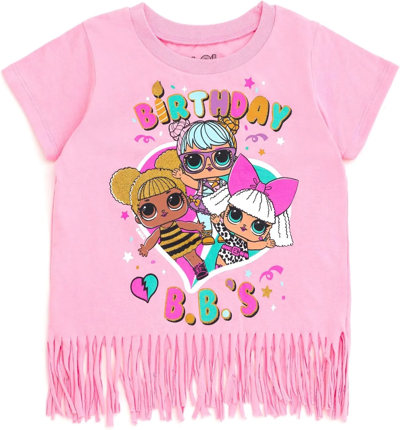 L.O.L. Surprise! Diva Bon Bon Queen Bee Neon QT Birthday Girls T-Shirt Little Kid to Big Kid
