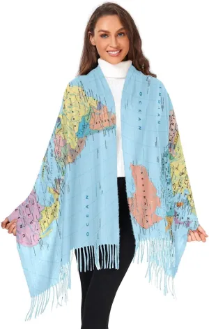 Long Scarves for Women with Fringe,Super Soft Cashmere Feel Scarf Wraps and Pashminas for Women Ladies Girls
