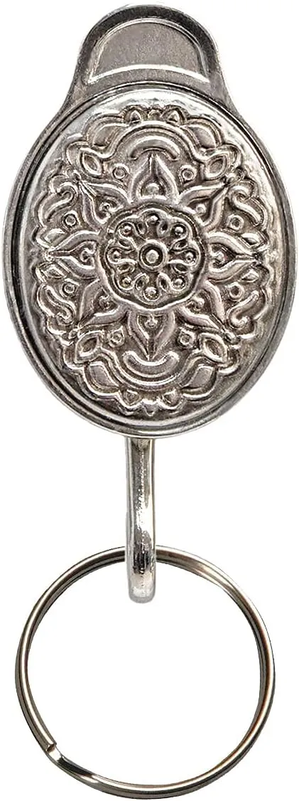 Lucky Line Purse Charm Keychain, womens Key Clip for Purse, Mandala (49501) Small