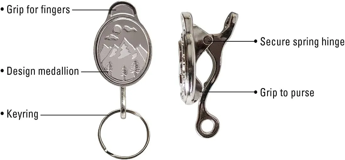 Lucky Line Purse Charm Keychain, womens Key Clip for Purse, Mandala (49501) Small
