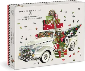 Mackenzie-Childs Special Delivery 750 Piece Shaped Puzzle from Galison - Featuring Original Artwork, Thick and Study Pieces, Challenging and Fun Puzzle for Adults, Great Idea!