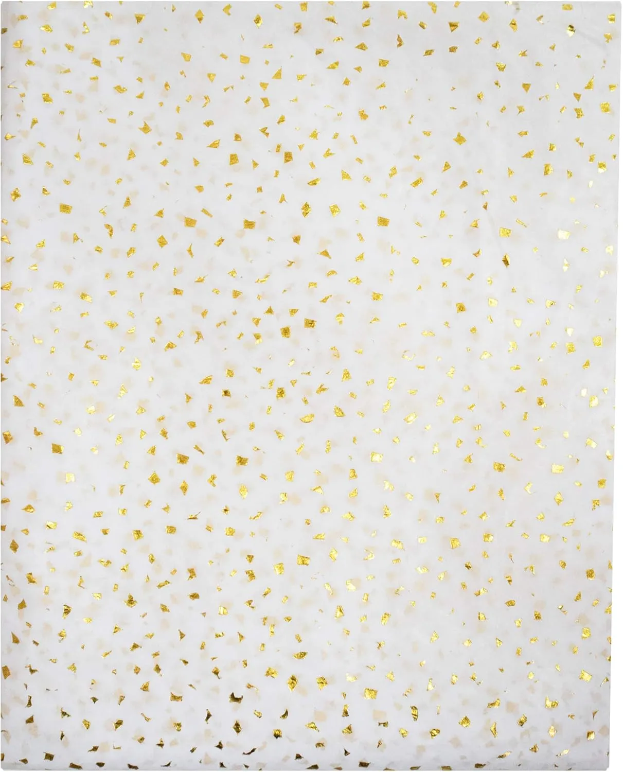 Made in USA 50-Sheet Hot Stamp Glitter Gift Tissue Paper Pack, 20" X 30" (Gold on White)