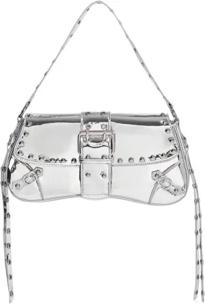 MakeMeChic Women's Shoulder Bags Y2K PU Leather Clutch Small Purse Hobo Bags