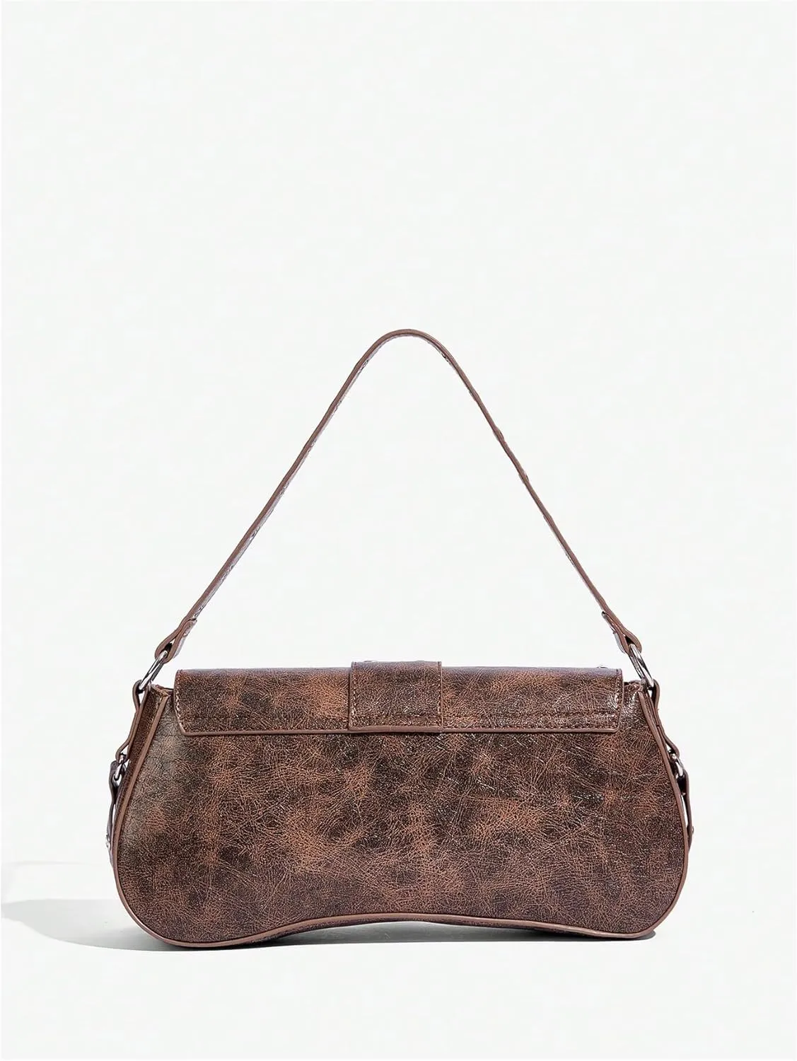 MakeMeChic Women's Shoulder Bags Y2K PU Leather Clutch Small Purse Hobo Bags