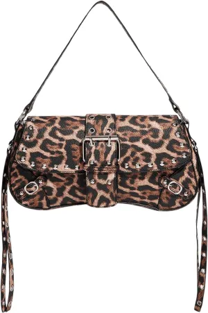 MakeMeChic Women's Shoulder Bags Y2K PU Leather Clutch Small Purse Hobo Bags