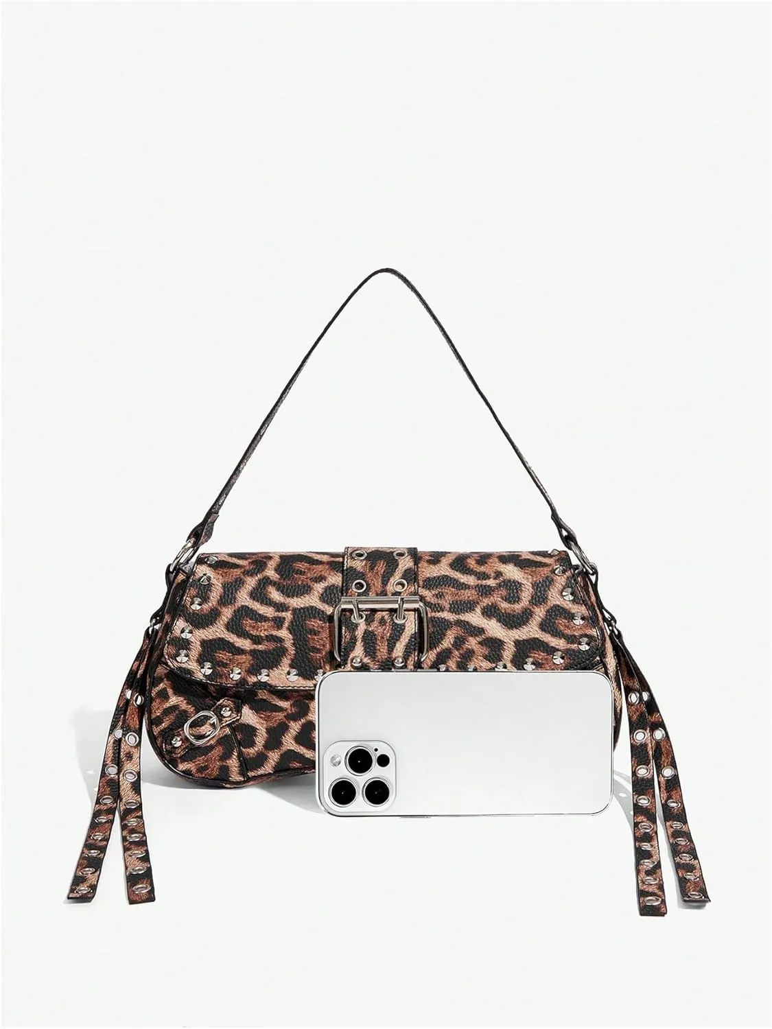 MakeMeChic Women's Shoulder Bags Y2K PU Leather Clutch Small Purse Hobo Bags