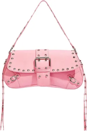 MakeMeChic Women's Shoulder Bags Y2K PU Leather Clutch Small Purse Hobo Bags