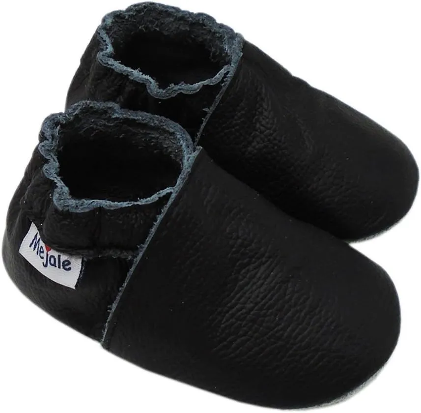 Mejale Baby Boy Girl Shoes Soft Soled Leather Moccasins Anti-Skid Infant Toddler Prewalker