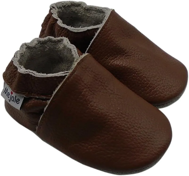 Mejale Baby Boy Girl Shoes Soft Soled Leather Moccasins Anti-Skid Infant Toddler Prewalker