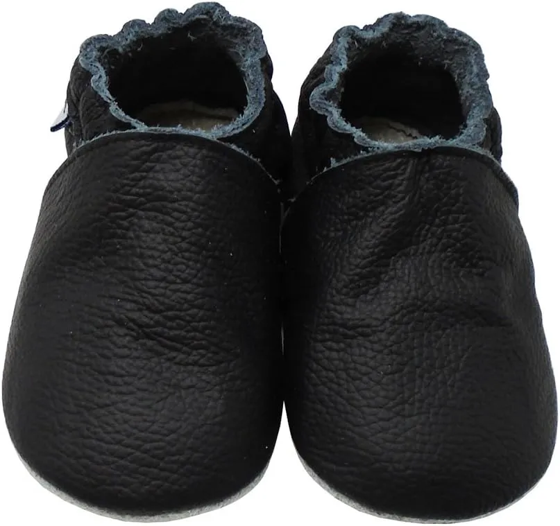 Mejale Baby Boy Girl Shoes Soft Soled Leather Moccasins Anti-Skid Infant Toddler Prewalker