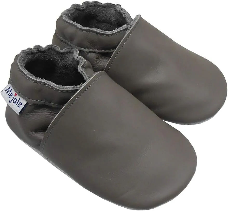 Mejale Baby Leather Shoes Infant Toddler Soft Sole Moccasins Shoes Boys Girls Pre-Walkers