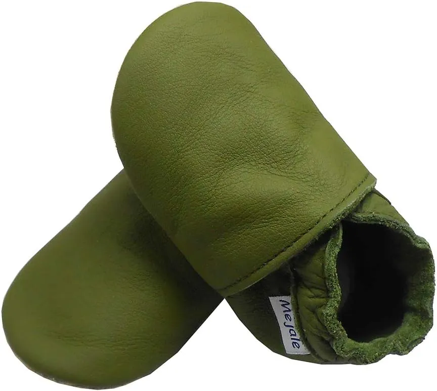 Mejale Baby Leather Shoes Infant Toddler Soft Sole Moccasins Shoes Boys Girls Pre-Walkers