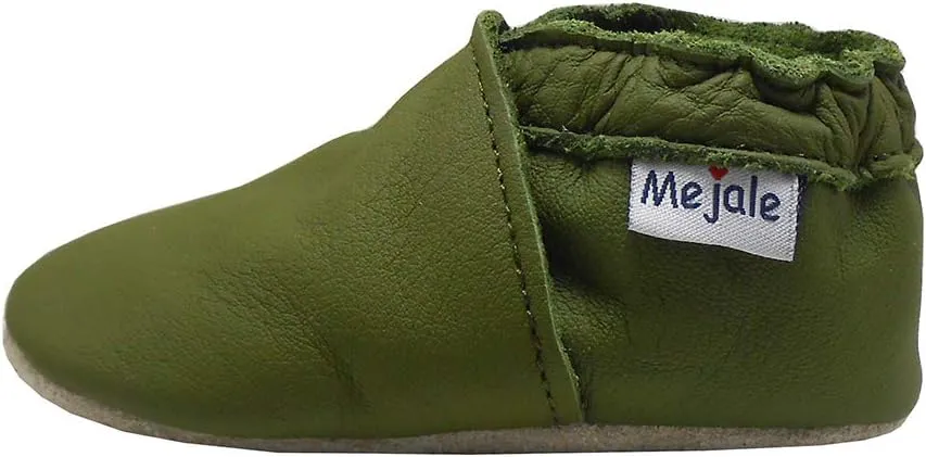 Mejale Baby Leather Shoes Infant Toddler Soft Sole Moccasins Shoes Boys Girls Pre-Walkers
