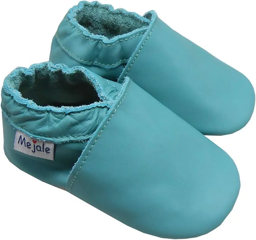 Mejale Baby Leather Shoes Infant Toddler Soft Sole Moccasins Shoes Boys Girls Pre-Walkers