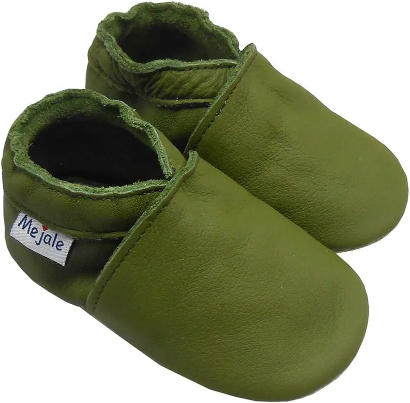 Mejale Baby Leather Shoes Infant Toddler Soft Sole Moccasins Shoes Boys Girls Pre-Walkers