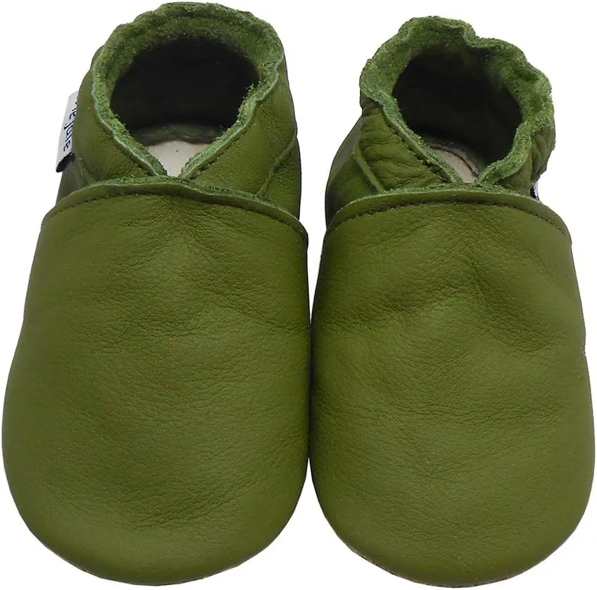 Mejale Baby Leather Shoes Infant Toddler Soft Sole Moccasins Shoes Boys Girls Pre-Walkers