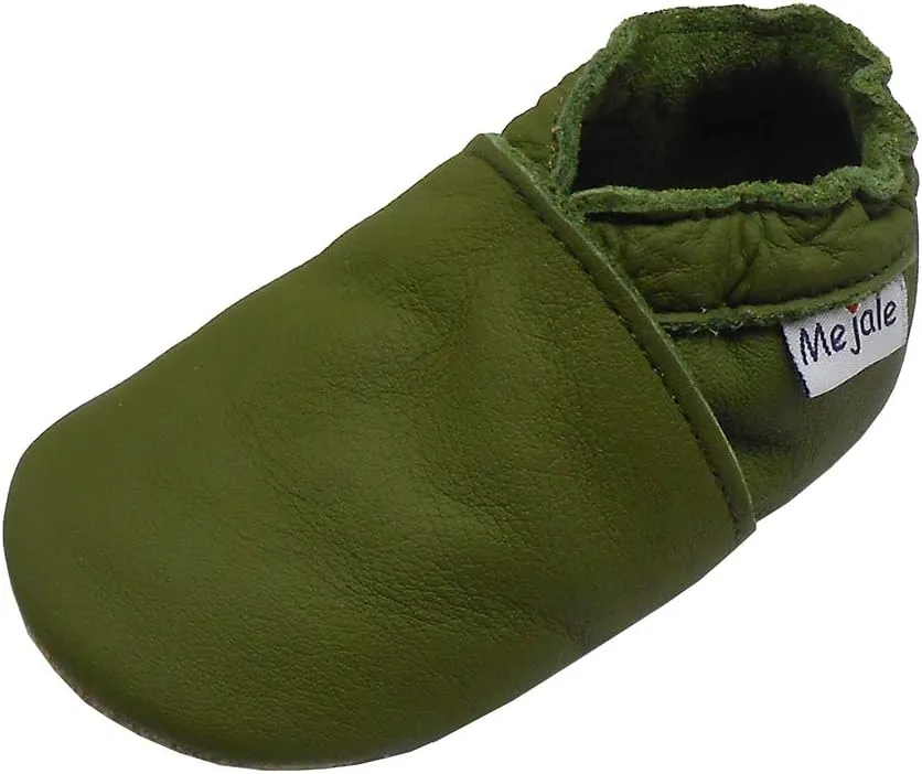 Mejale Baby Leather Shoes Infant Toddler Soft Sole Moccasins Shoes Boys Girls Pre-Walkers