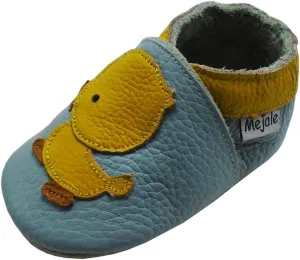 Mejale Baby Shoes Soft Sole Leather Crawling Moccasins Cartoon Star Infant Toddler First Walker Slippers