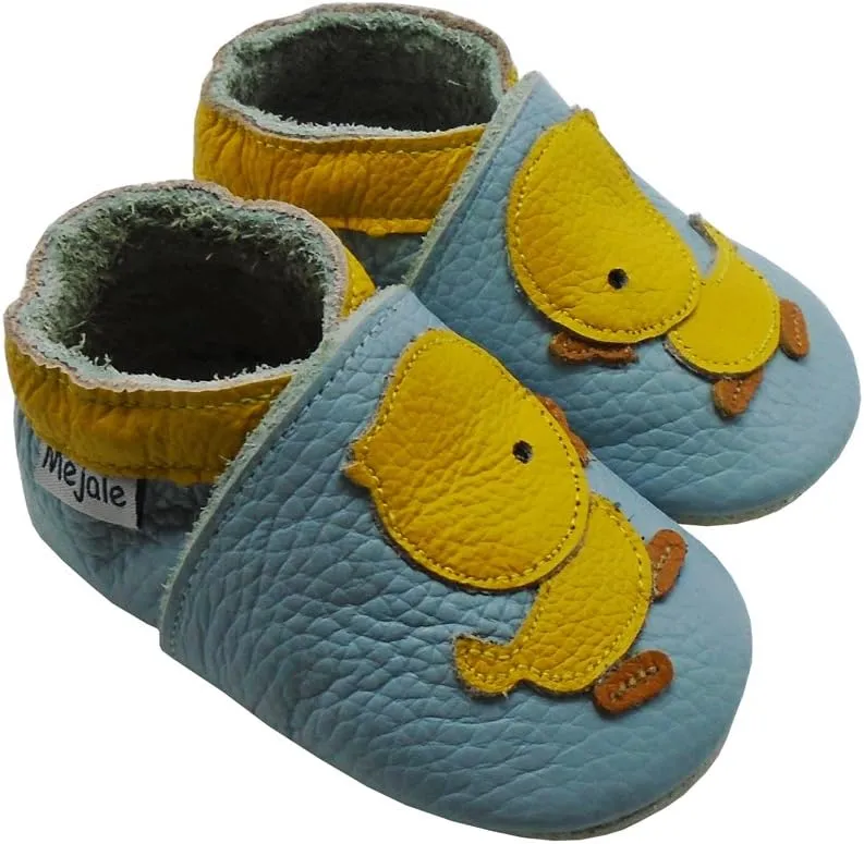 Mejale Baby Shoes Soft Sole Leather Crawling Moccasins Cartoon Star Infant Toddler First Walker Slippers