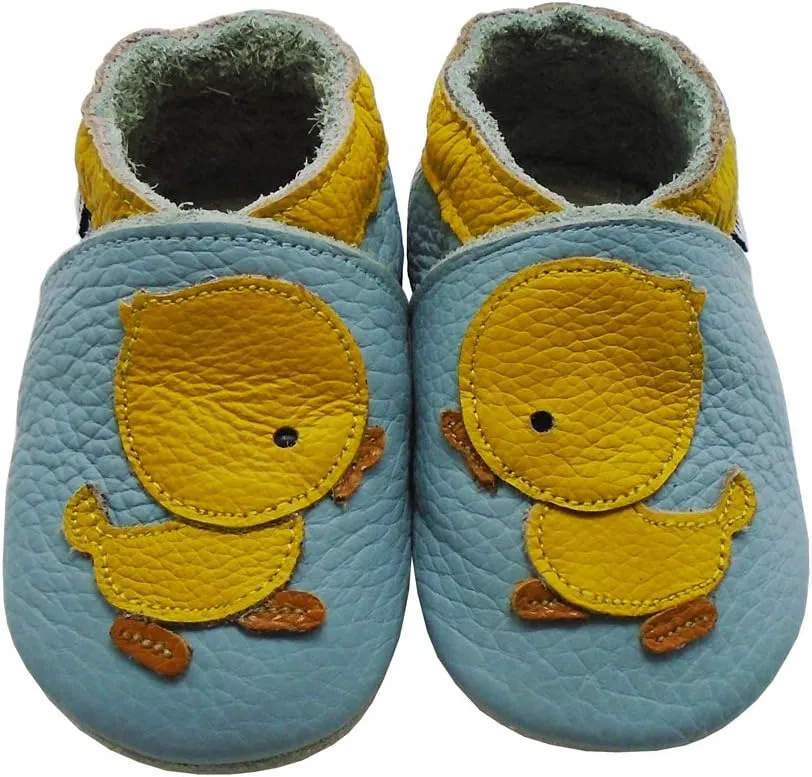 Mejale Baby Shoes Soft Sole Leather Crawling Moccasins Cartoon Star Infant Toddler First Walker Slippers