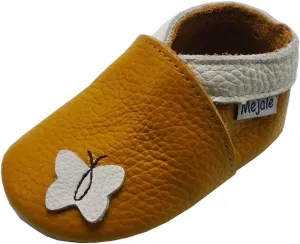 Mejale Baby Shoes Soft Sole Leather Moccasins Cartoon Butterfly Infant Toddler First Walker Slippers