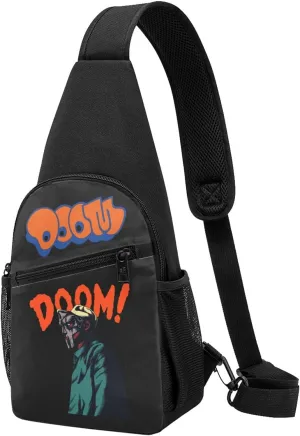 MF Hip Hop Music Rapper Sling Bag Chest Shoulder Backpack Crossbody Bags for Men Women Hiking Daypack Multipurpose Cross Body Chest Bag, Mf Doom-13