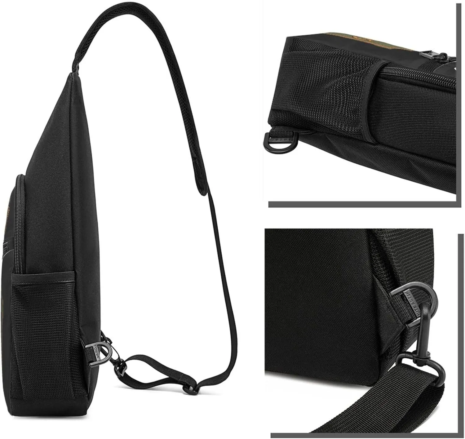 MF Hip Hop Music Rapper Sling Bag Chest Shoulder Backpack Crossbody Bags for Men Women Hiking Daypack Multipurpose Cross Body Chest Bag