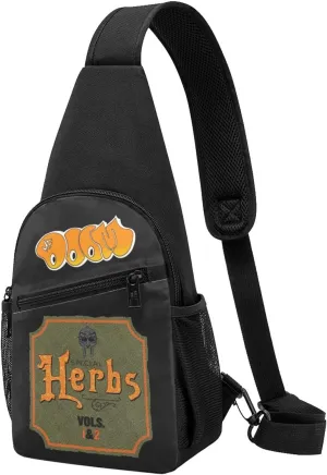 MF Hip Hop Music Rapper Sling Bag Chest Shoulder Backpack Crossbody Bags for Men Women Hiking Daypack Multipurpose Cross Body Chest Bag