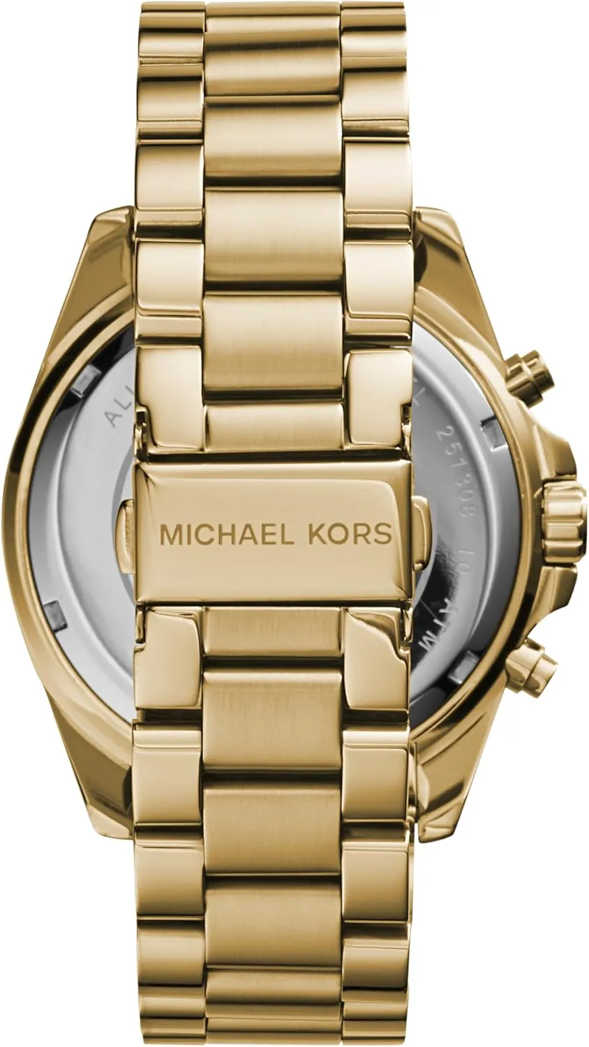 Michael Kors Bradshaw Women's Watch, Stainless Steel Chronograph Watch for Women with Steel or Leather Band