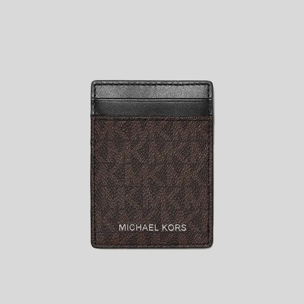 Michael Kors Money Clip Card Case In Gifting Box Set Brown RS-37H9LGFD1B