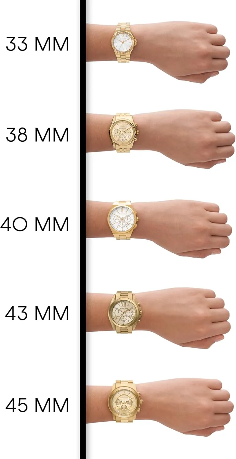 Michael Kors Parker Women's Watch, Stainless Steel and Pavé Crystal Watch for Women with Steel, Leather, or Silicone Band