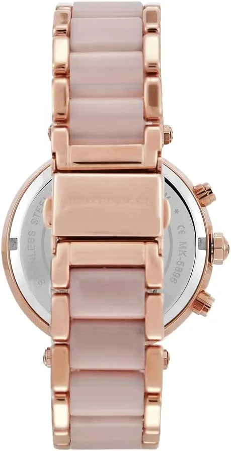 Michael Kors Parker Women's Watch, Stainless Steel and Pavé Crystal Watch for Women with Steel, Leather, or Silicone Band