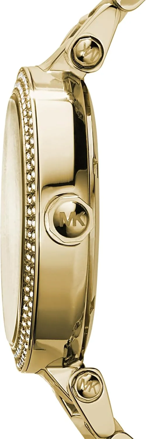 Michael Kors Parker Women's Watch, Stainless Steel and Pavé Crystal Watch for Women with Steel, Leather, or Silicone Band