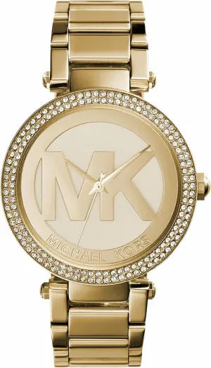Michael Kors Parker Women's Watch, Stainless Steel and Pavé Crystal Watch for Women with Steel, Leather, or Silicone Band