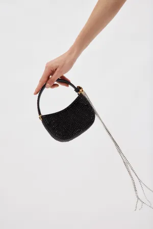Micro Vesna Total Black Crystals Bag