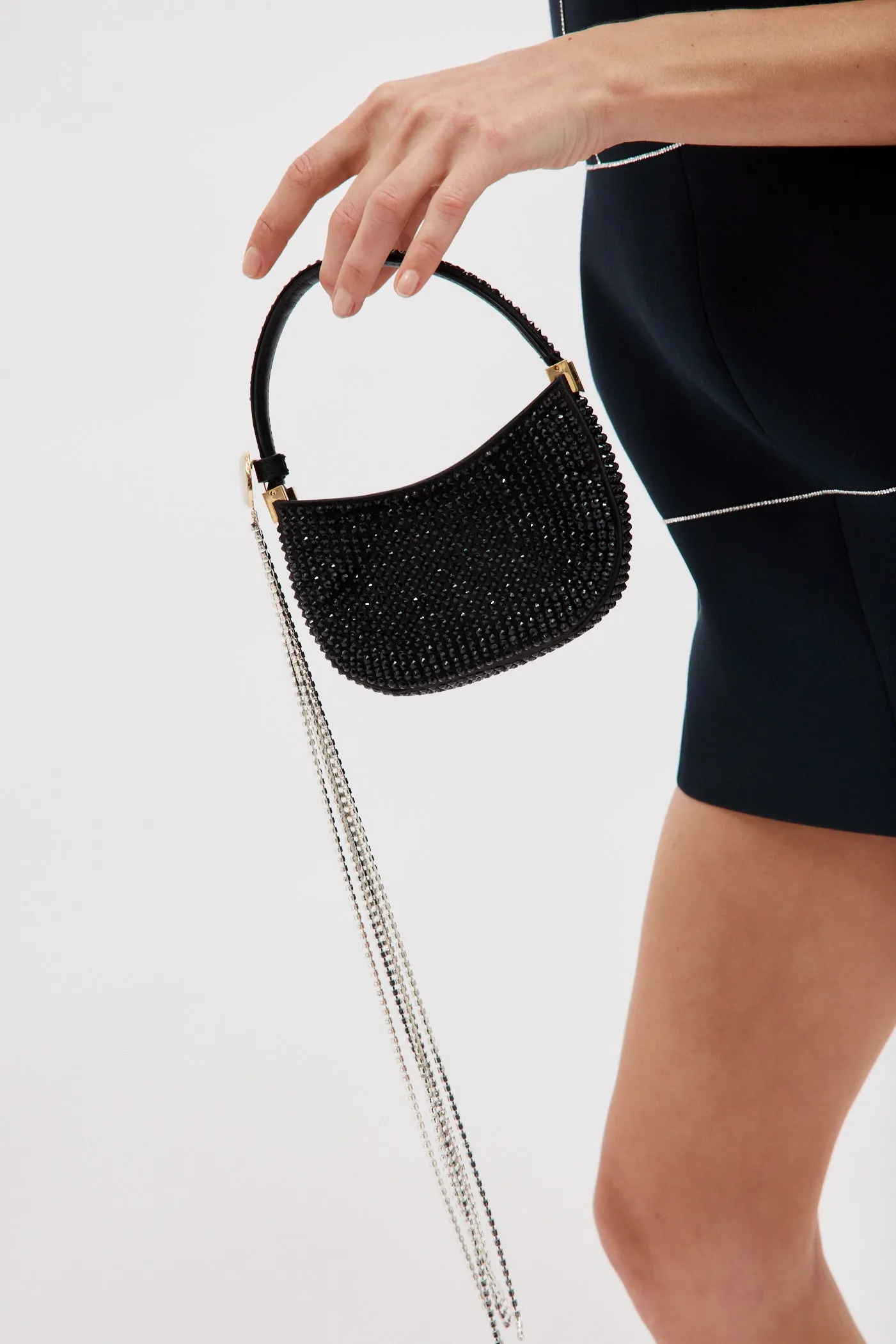 Micro Vesna Total Black Crystals Bag