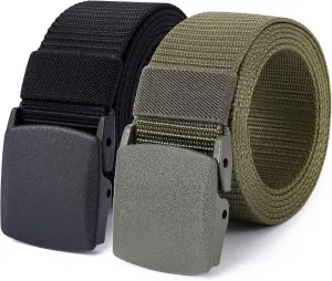 Mile High Life | Nylon Web Belt | Outdoor Military Belt | TSA YKK Safe Buckle Plastic/Metal