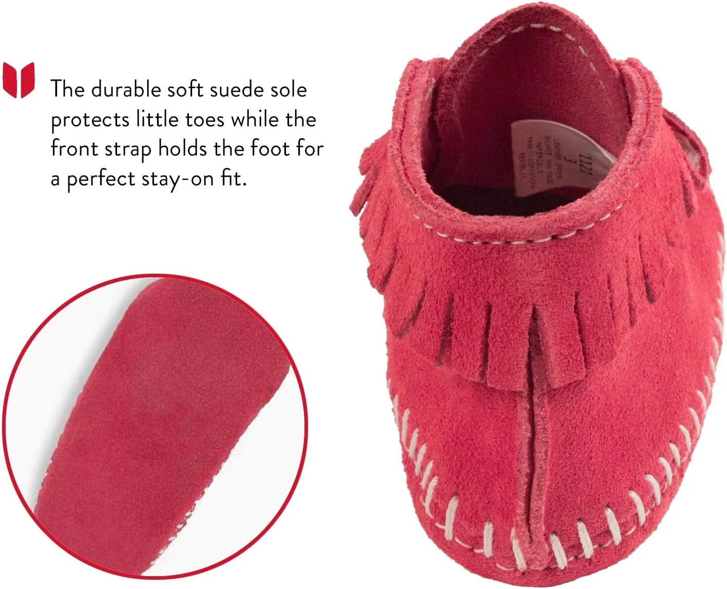 Minnetonka Front Strap Bootie (Infant/Toddler)